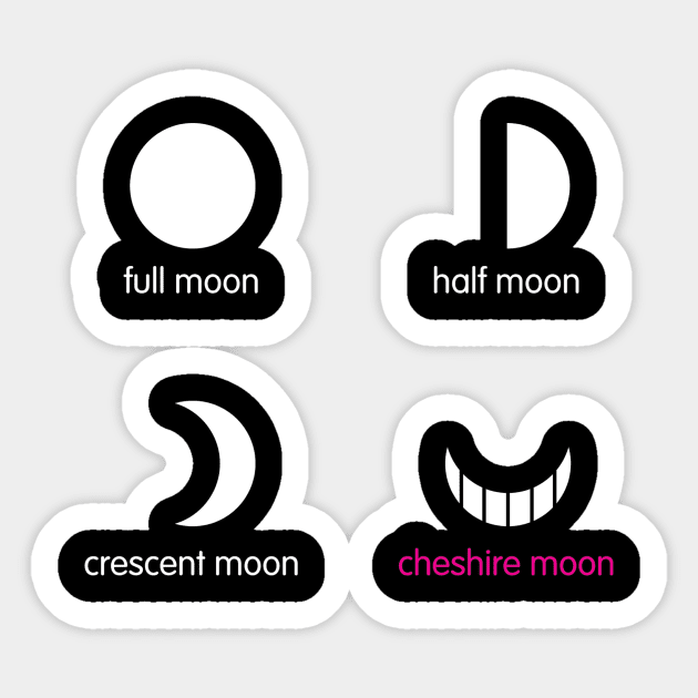 Cheshire Moon Sticker by TedDastickJr